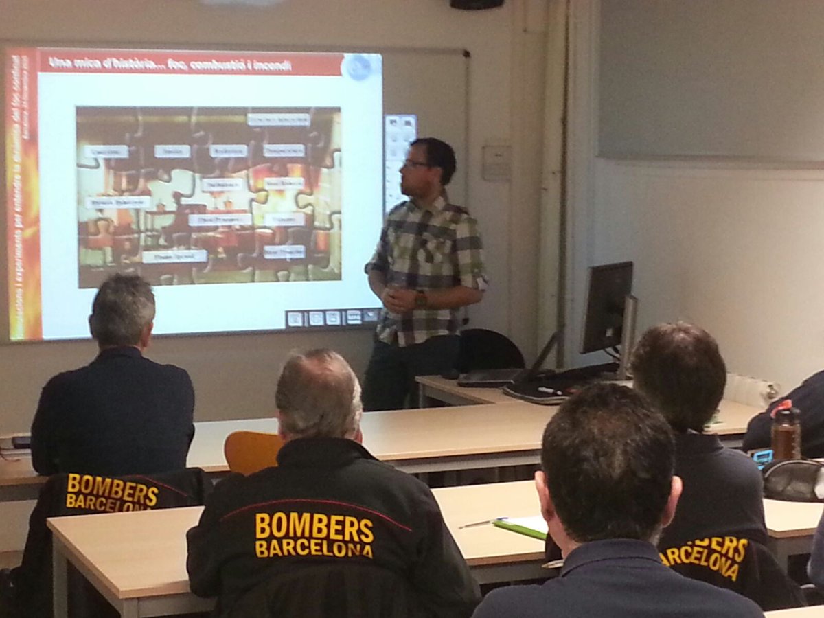 CERTEC_UPC's tweet photo. CERTEC spreading fire science ...lecturing #compartmentfires at @BCN_Bombers yesterday! good job @OriolRiosRub ! https://t.co/JLVx7GPwrK