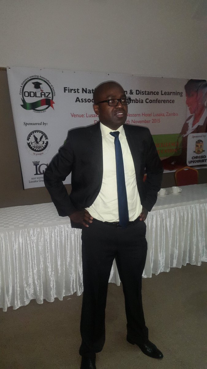 DerrickCMwape's tweet photo. Am privileged to represent @CavendishUniver at the first ever National ODLAZ conference in partnership with #ZACCI https://t.co/ZAkCTn2tmY