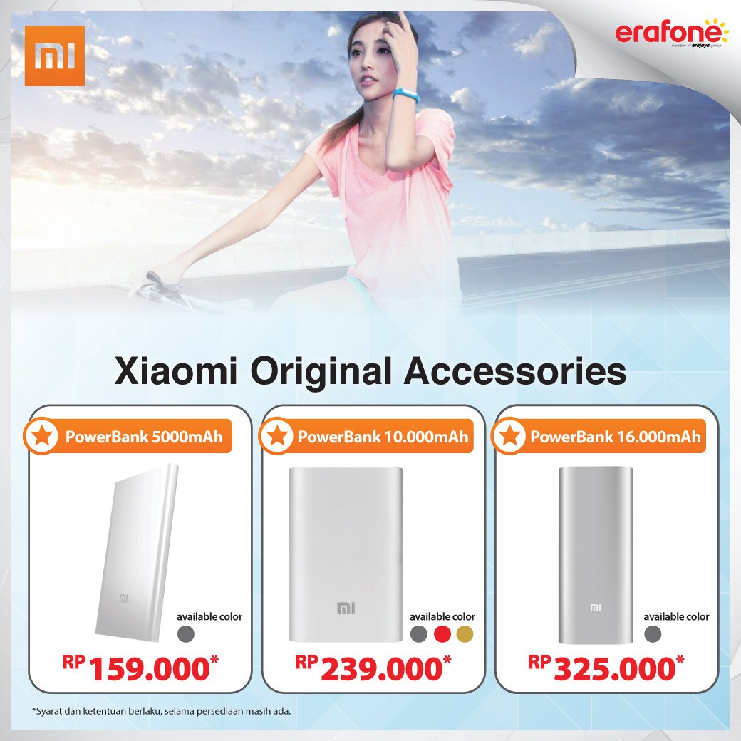 Cari Powerbank Original Xiaomi? Datang ke Erafone Store aja, banyak pilihan yg bisa kamu dapatkan @xiaomiindonesia.