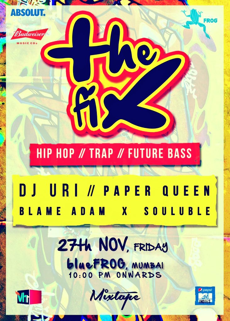 Friday #mumbai we back.. come early! <a href="/djpaperqueen1/">Paper Queen♛</a> <a href="/theblueFROG/">blue FROG</a> <a href="/Mixtapelive/">Mixtape</a> <a href="/blameadam/">Adam Bauer</a>
