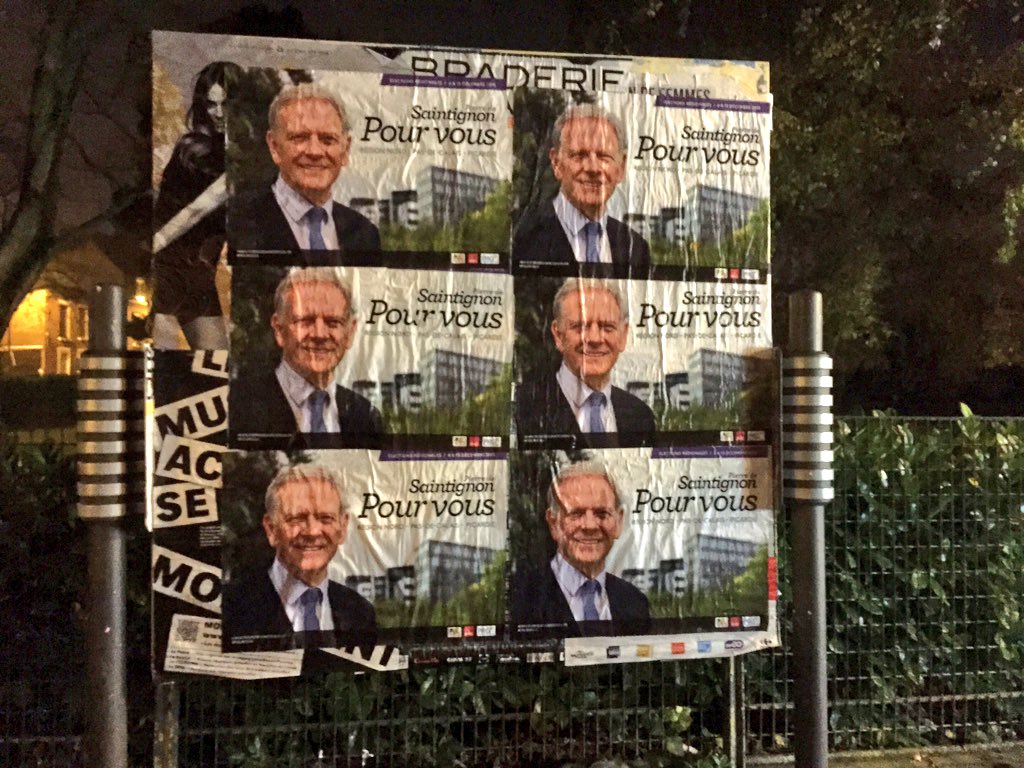 PSRoubaix's tweet photo. Roubaix de nouveau aux couleurs de notre candidat @pdesaintignon ! #PourVous #PDS2015 https://t.co/g8309xckEV