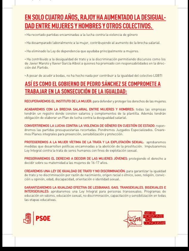 alaincoloma's tweet photo. Tal y como me comprometí en #debatecisneros tenemos 4 pilares de campaña y 1 es la igualdad https://t.co/csqeIBqCps https://t.co/9ZtzaY97d1