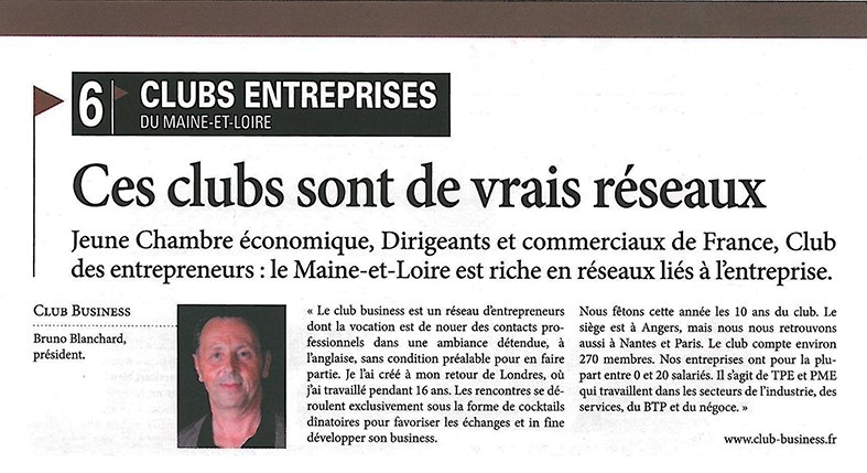 LeClubBusiness's tweet photo. #Angers Supplément économique du @courrierouest , le #ClubBusiness parmi les "vrais réseaux" https://t.co/ZwP53P2BCX