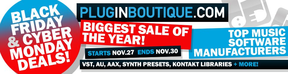 rekkerd's tweet photo. The list of Black Friday deals at @PluginBoutique is shaping up nicely! https://t.co/Vc2HHlU2v5 https://t.co/2iaNg26vVb