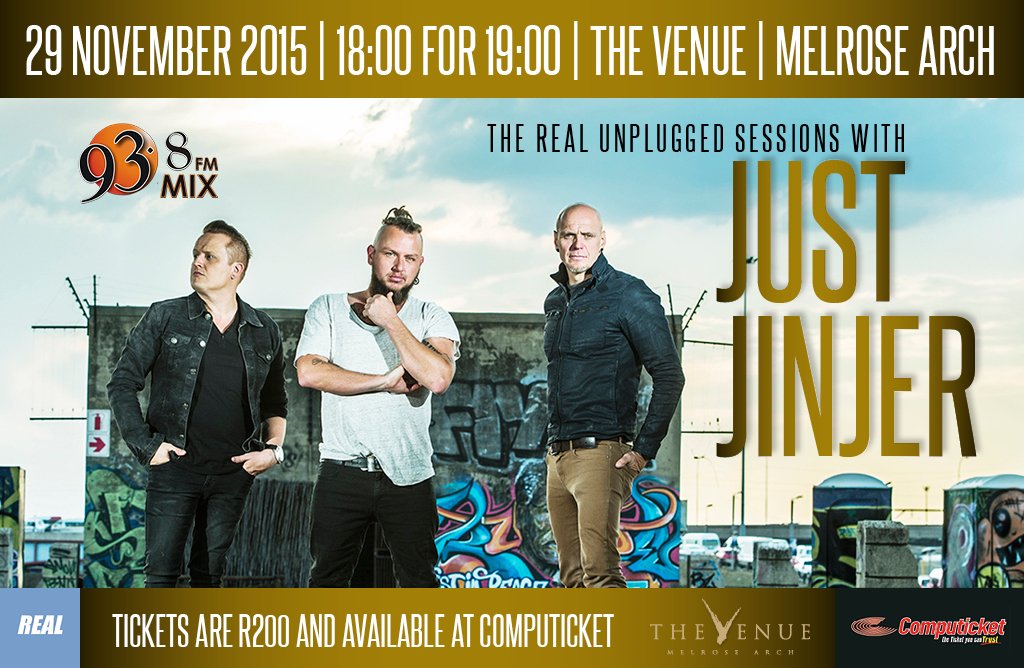 RealConcerts's tweet photo. #RealUnplugged with @justjinjer on SUN 29NOV at @TheVenueMA Tickets available @Computicket https://t.co/19UbbFt96O https://t.co/GsmPtij4Nn