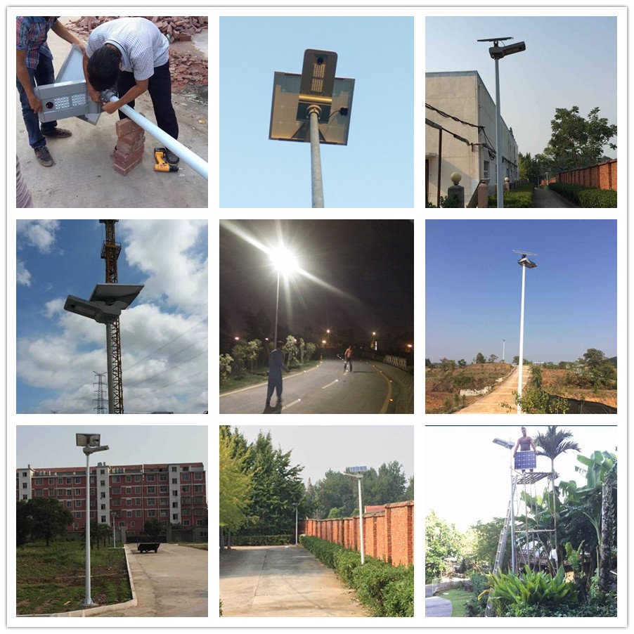 20w, 30w, 40w integrated solar street light with remote &amp; adjustable solar panel