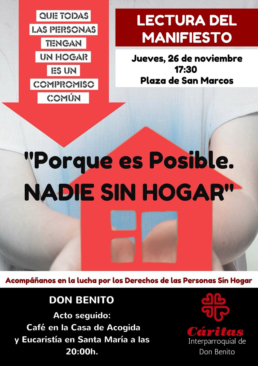 caritasDB's tweet photo. Te Esperamos!!
#PorqueEsPosible #NadieSinHogar https://t.co/skZWlt9r08
