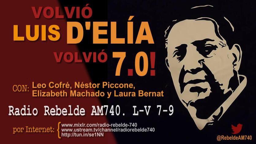 Luis_Delia's tweet photo. YA EMPIEZA SIETE PUNTO CERO
DESDE EL ACAMPE EN PLAZA DE MAYO
#AM740RadioRebelde
#Sietepuntocero 
#SietePuntoCero

https://t.co/ARh46Fmm97