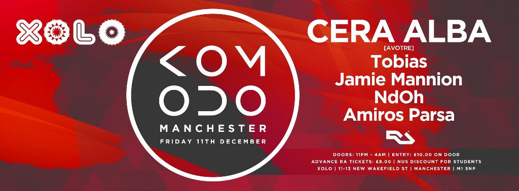 KomodoEvent's tweet photo. Cera Alba coming to town -11th Dec
Guaranteed sell out 
https://t.co/OvvhCPd7sD…/Komodo-Presents-CERA-ALB…/12592142/ https://t.co/xYDTcBysA9