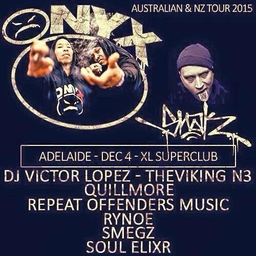 RynoeStyles's tweet photo. Adelaide dec 4 @ XL Superclub #onyx #snak @Fredro_Starr @iamStickyFingaz second release tickets $45 each https://t.co/YIPRQ6WeNh