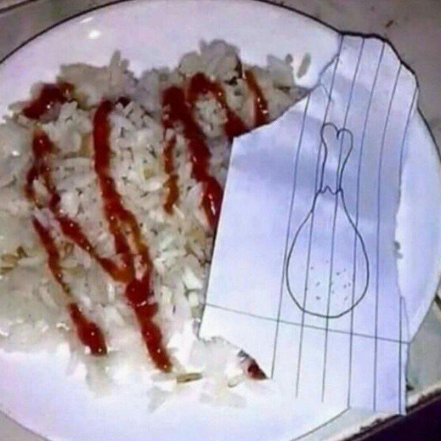 I wanted to buy myself a chicken steak to go with this rice for lunch but I asked myself #WhatWouldMagufuliDo so