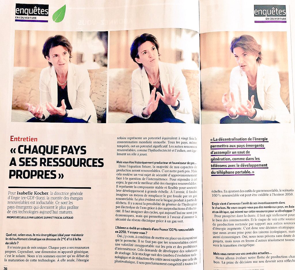 ENGIEgroup's tweet photo. "Le #gaz est le meilleur allié des énergies renouvelables" #ENR itw d'I.#Kocher à lire via @usinenouvelle https://t.co/MEPy984MVs
