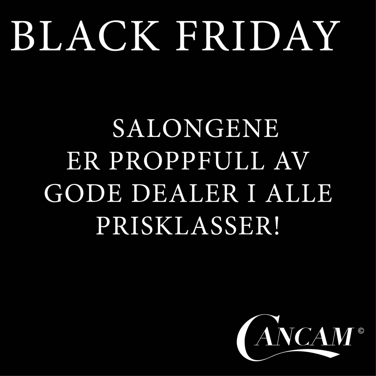 Cancam_as's tweet photo. Husk black friday i morgen... #ålesund #ålesundsentrum #amfimoa #brattvåg  #cancamdeal #julegavetips #cancamfrisør https://t.co/HNasRhh0Fo