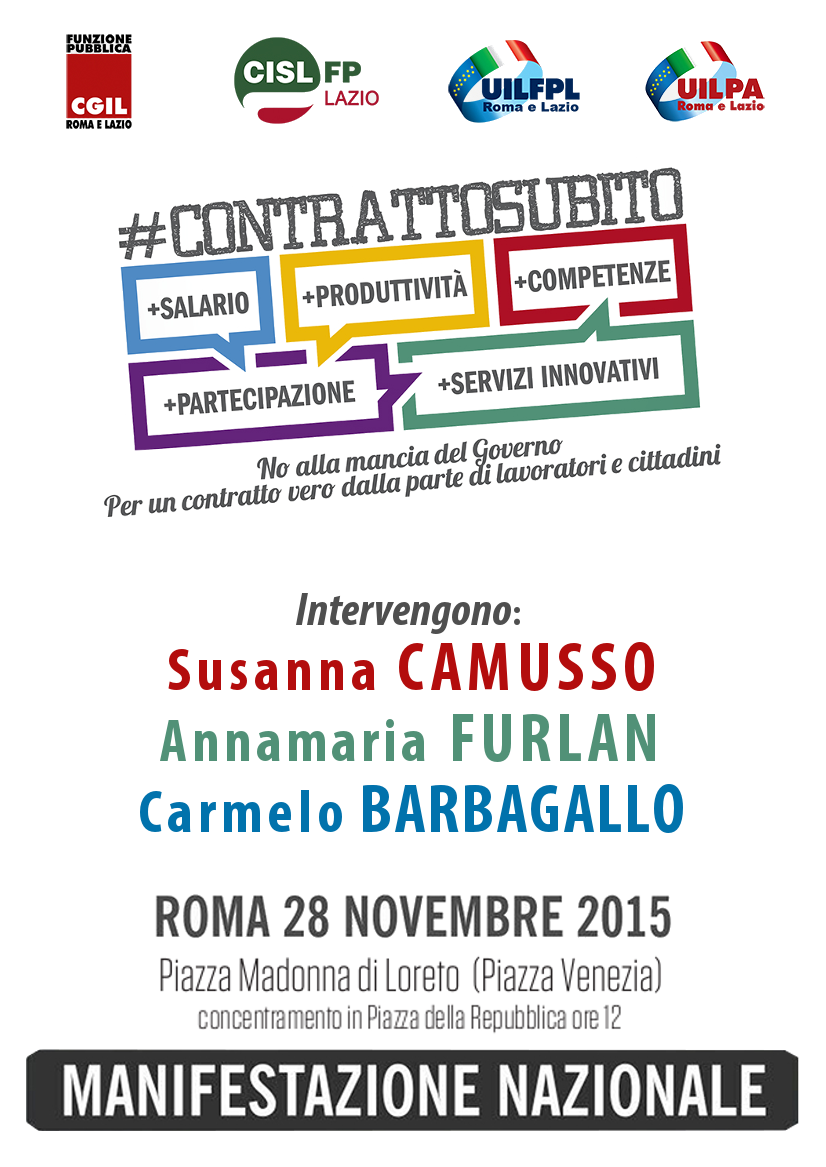 fpcgilromalazio's tweet photo. Il #28nov manifestazione nazionale a Roma. Per info: https://t.co/gl4WTcud2g.
#ContrattoSubito #Pubblico6tu https://t.co/2BX6cEZIPA