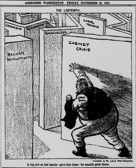 ThisDayInWWI's tweet photo. Nov 26 1915 

Old Johnny Bull Always Gets Where He's Going 

https://t.co/dp2igNPuhG @CartoonWW1 #ww1cartoon https://t.co/2OUVlweJag