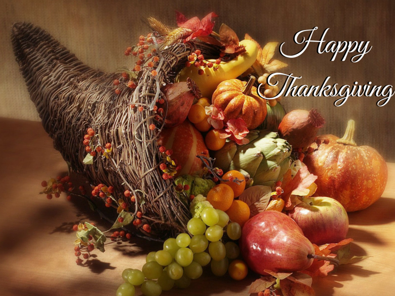 We hope you have a very Happy Thanksgiving!