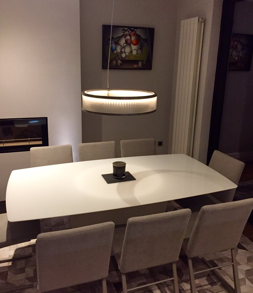 designedbylight's tweet photo. Our Silver Titian #pendant light looking stunning over a dining table #lighting #lightingdesign https://t.co/Q2AjoyqK3K