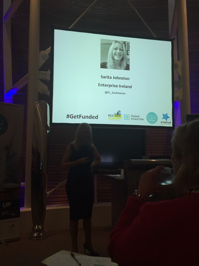GrainneDwyer's tweet photo. Had to travel to Dublin to finally hear @EI_SJohnston if @Entirl after missing her at #DigitalWeekSkibb #GetFunded https://t.co/sBLDznVl6F