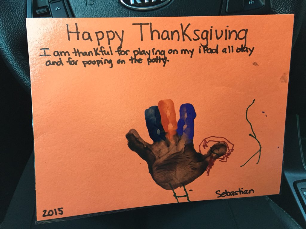 MelindaNeumann's tweet photo. At least I know this is an honest sentiment, even if the 'all day' part is a huge stretch. Happy Thanksgiving! https://t.co/r0QzMBsHbZ