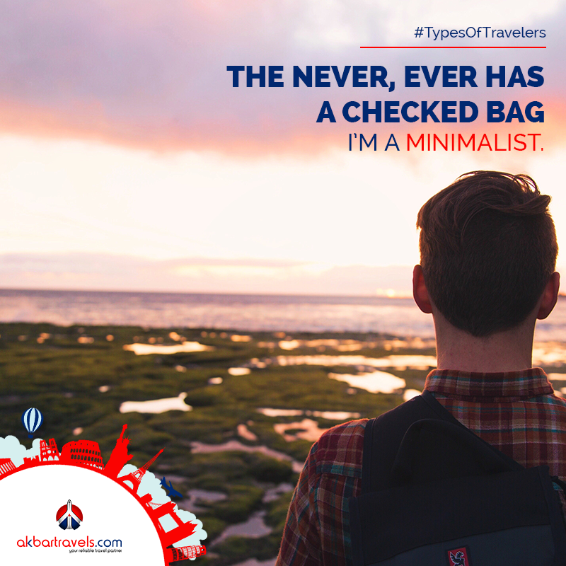 AkbarTravelsIN's tweet photo. The Backpacker - Everything they need is in one bag. A true minimalist. #TypeOfTravellers https://t.co/Rrpnbl6a5s