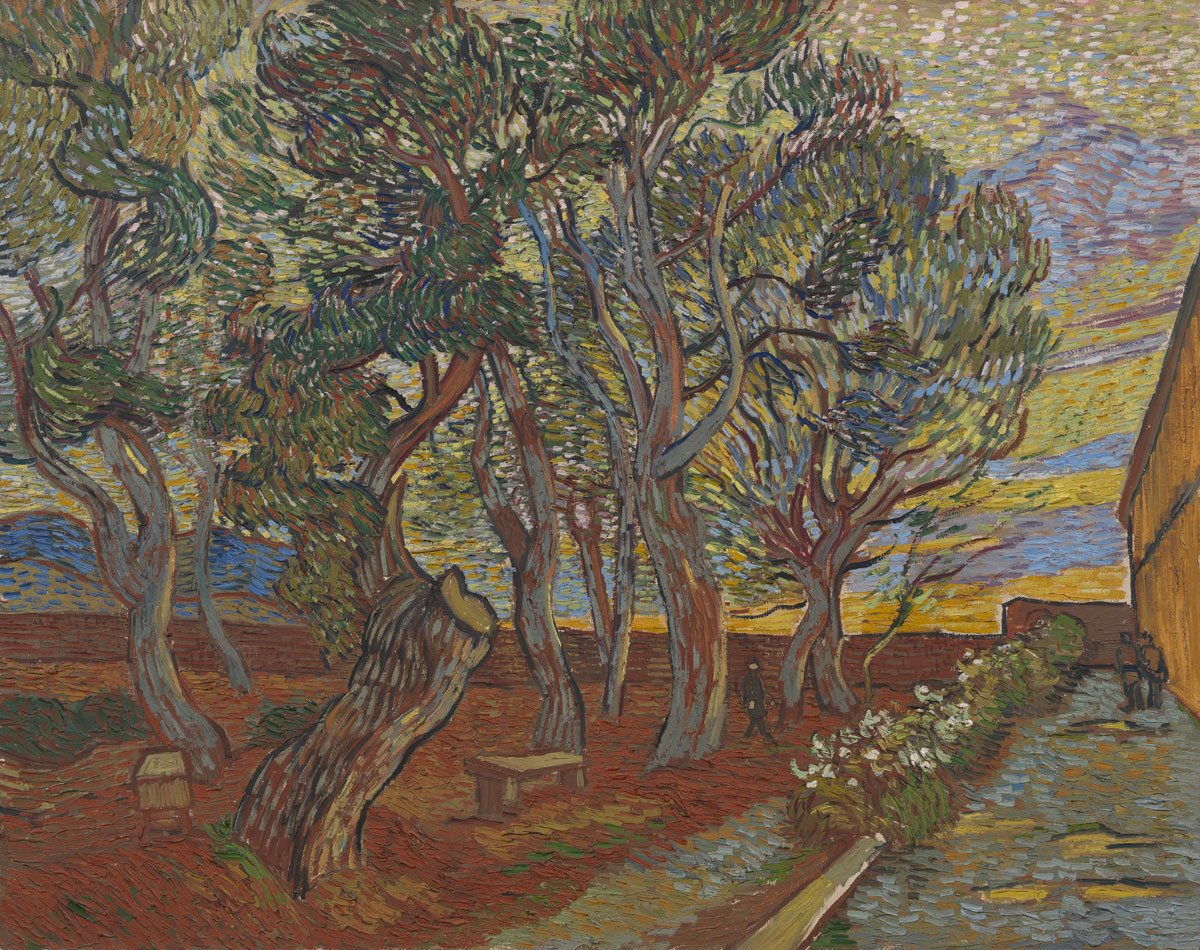 Vincent 26/11/1889 "The sky is reflected yellow in a puddle after the rain. A ray of sun exalts the ochre to orange"