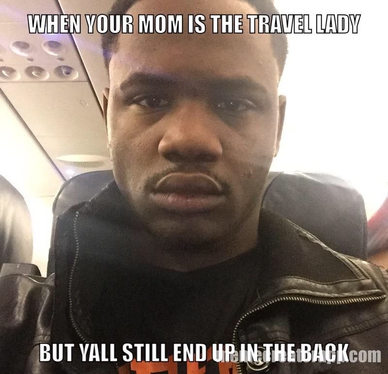shaiyhoward's tweet photo. My son disturbed because we taking the economical route.....no upgrades today bih!! #thestrugglereal #nofirstclass 😂 https://t.co/1j0iuSd1cA