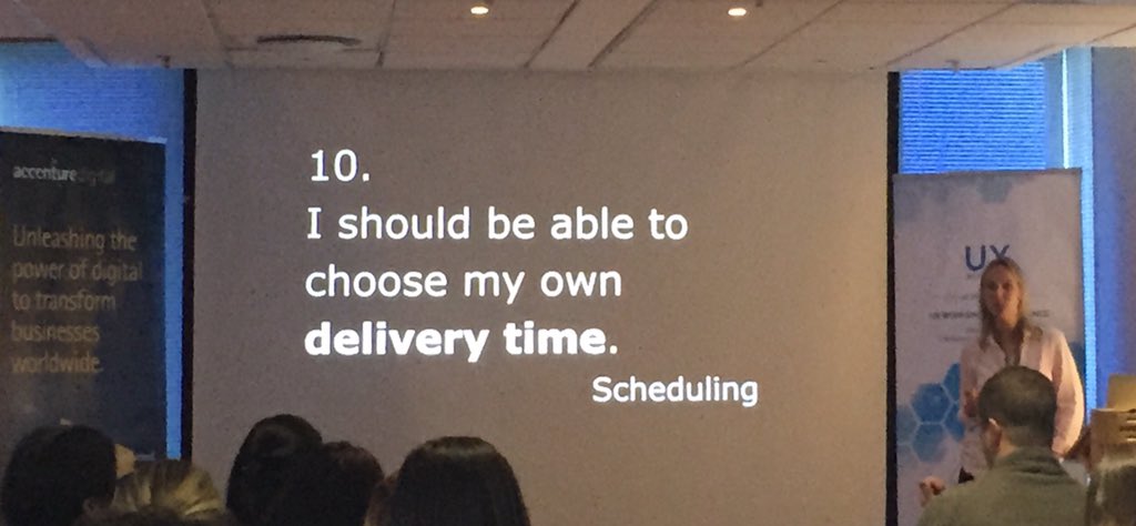 Great online shopping insights by <a href="/karijpeters/">Kari J Peters</a> . Courier companies, take note of this slide! #UXCPT15