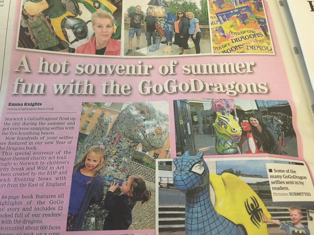 Reflecting on lovely memories with #Dragonfriends featured in the EDP today! @breakwriter @GoGoDragons2015 @Caro8Ash