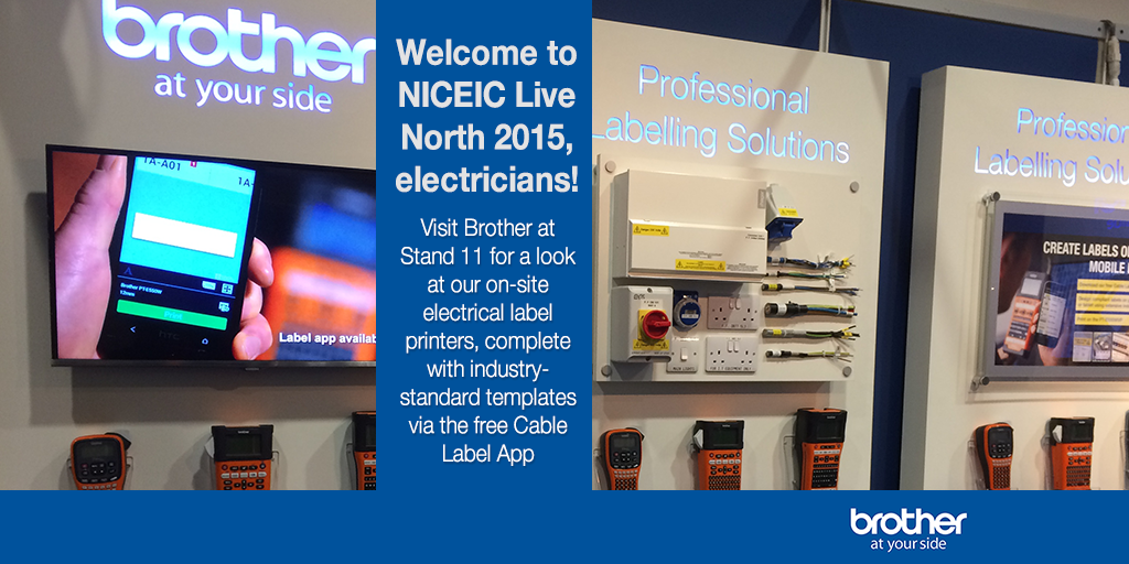 Brother_UK's tweet photo. Stand is looking nice at @AintreeRaces for #NICEICLive. #electricians https://t.co/DTf2HmAylb