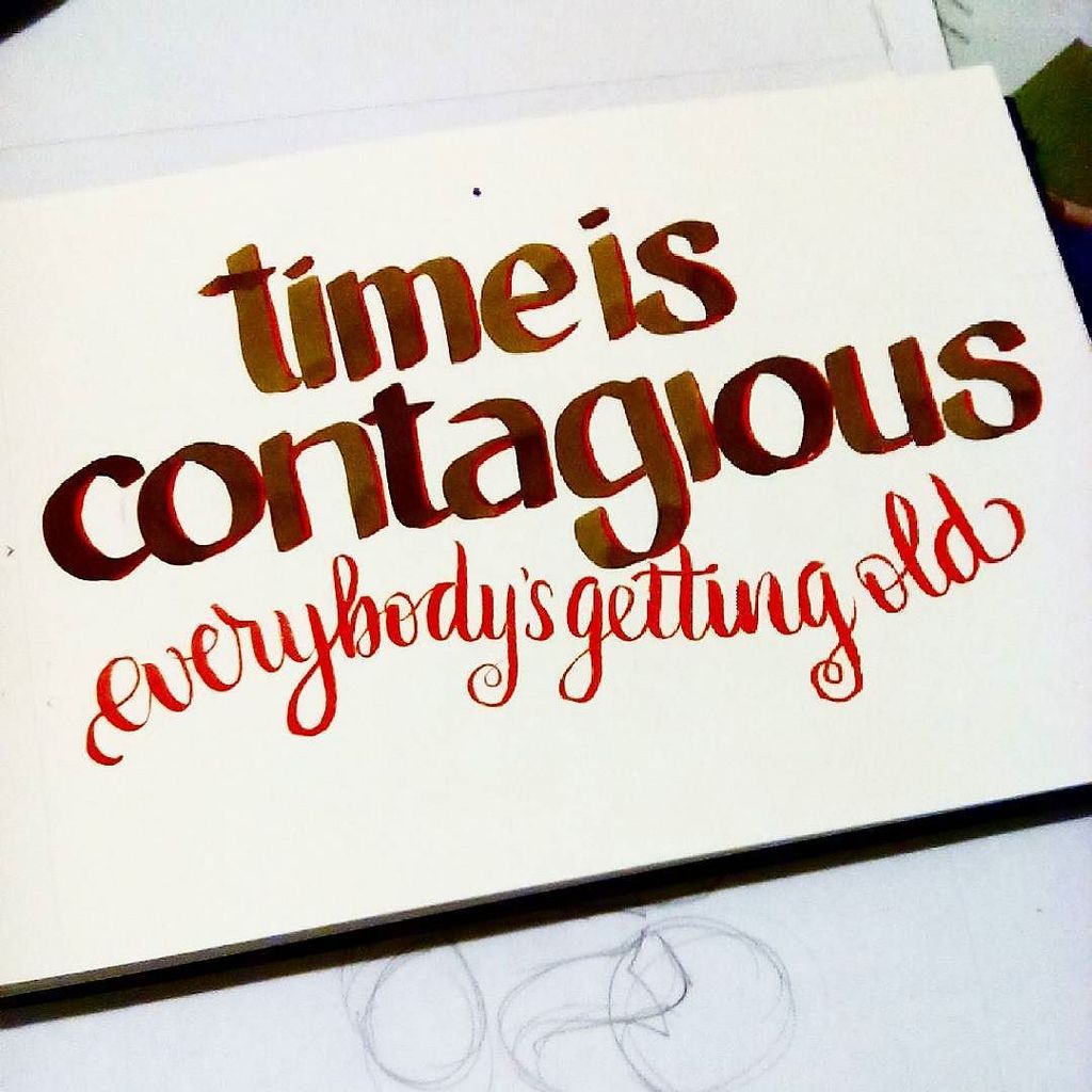 Druthersco's tweet photo. By alesia_lund #time #lyrics #damienrice #coconutskins #brushtype #handmadefont #thedailytype #lettering #typematte… https://t.co/FAN7jlKb94