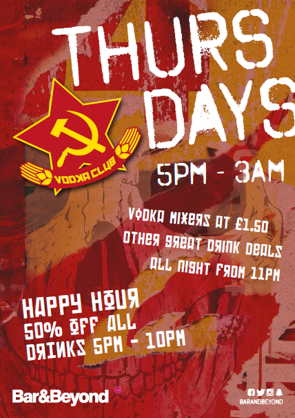 ChicagosChelms's tweet photo. Join the Thursday Vodka Club! Happy hour kicks off at 5 with 50% off all drinks! #TimeToPonyUp #ThirstyThursday https://t.co/iDvrKlY8YG