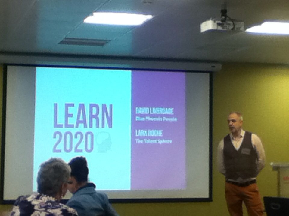 TrainingJournal's tweet image. David Liversage from Blue Phoenix People starts discussion about future of work #tjawards15 #learn2020