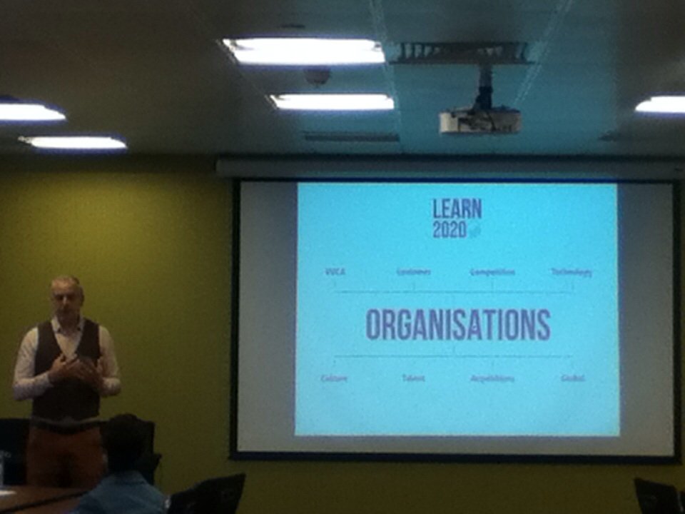 TrainingJournal's tweet image. David Liversage talks about the challenges in organisations #tjawards15 #learn2020