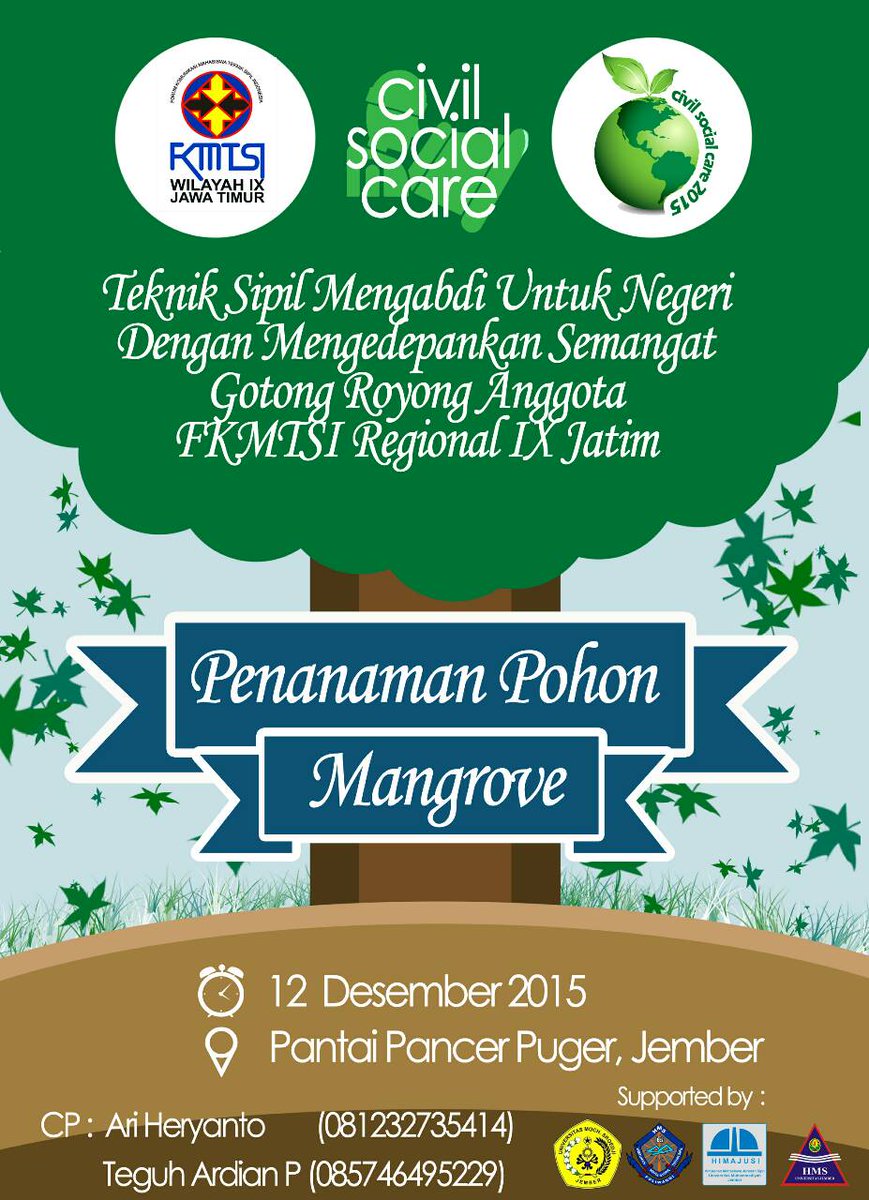 Ayo gabung dan partisipsi dalam penanaman pohon mangrove #civilsocialcare#FKMTSI#Reg.IX#JawaTimur