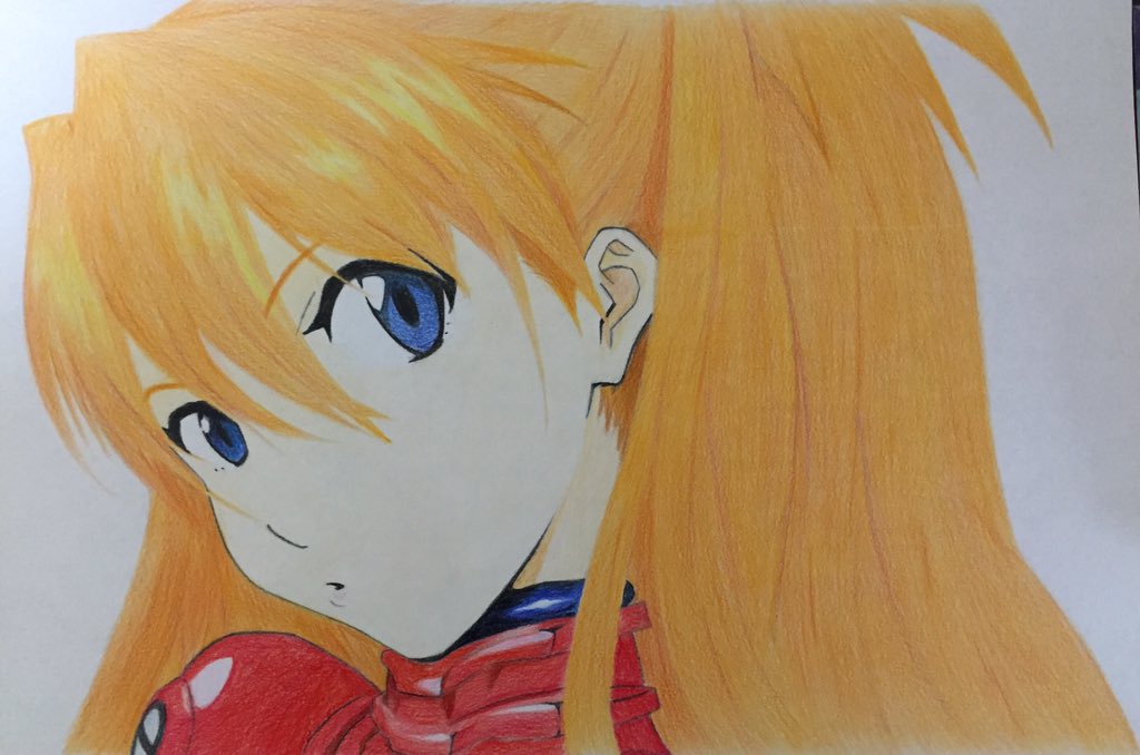tai3_e's tweet image. エヴァのアスカ描いてみました！
今回は色鉛筆です。
#少しでも上手いと思ったらRT＆ファボお願いします！
#RTした人全員フォローする!
#相互希望 
#あーてぃすた部
#ARETS団

感想の方も宜しくお願い致します^ ^