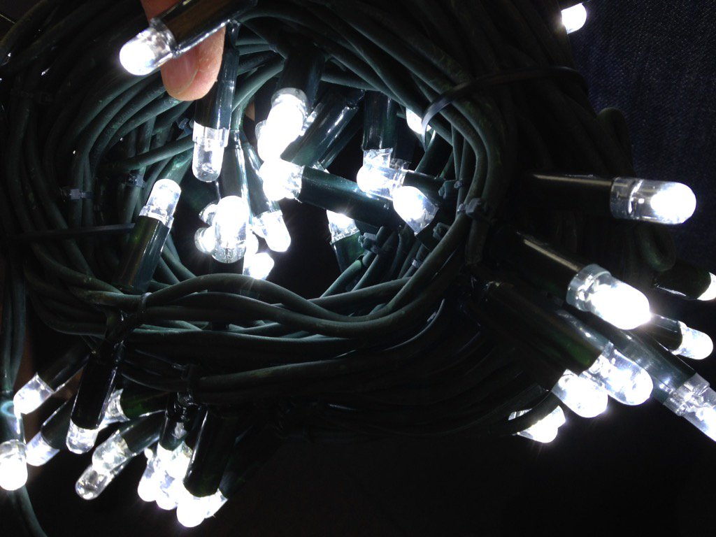 Gearing up for Christmas. Now the question is, what lights do the professionals buy?