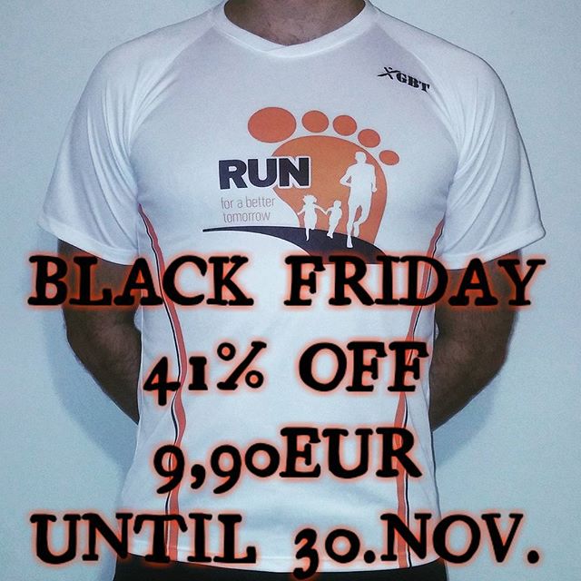 RUNforaBT's tweet photo. #BlackFriday crazy price! until 30.nov. Get your t-shirt at https://t.co/w60NcdrFki
#runing #runforabettertomorrow https://t.co/oZl1PmkROe