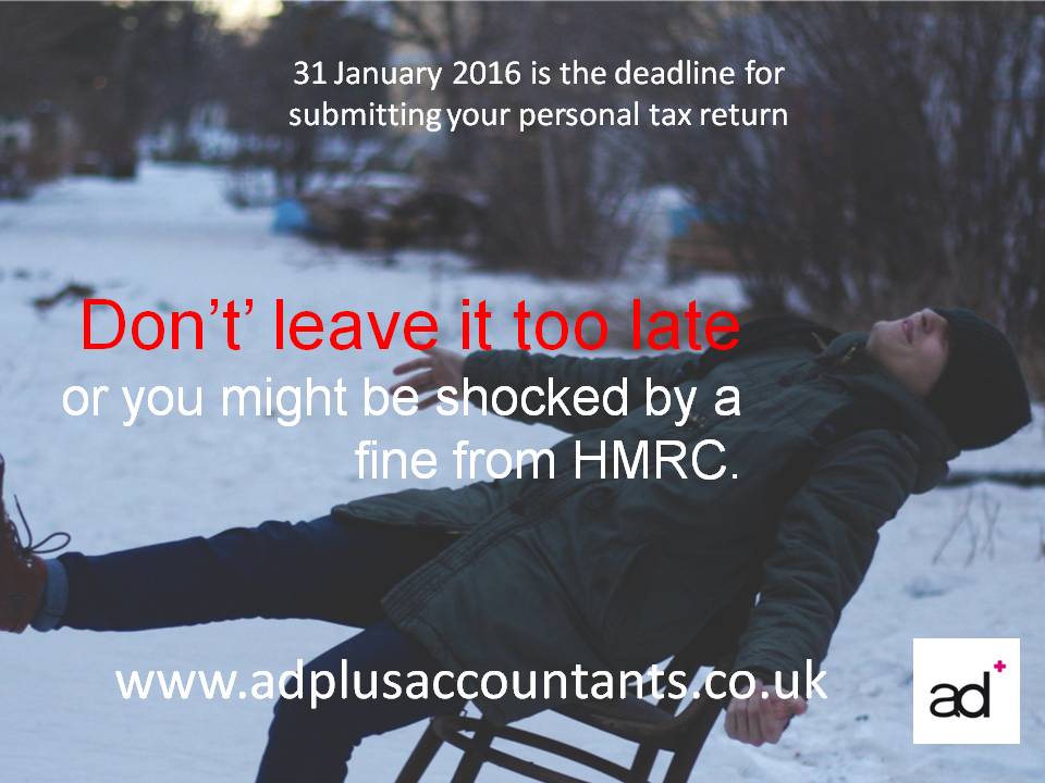 adplusaccounts's tweet image. Don’t’ leave it too late, or you might be shocked by a fine from HMRC.