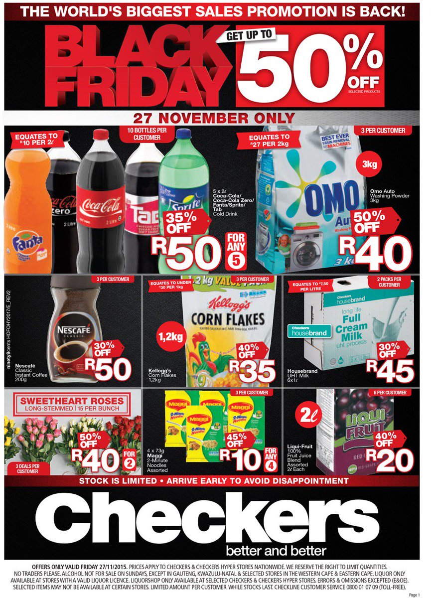 Checkers on Twitter: &quot;Here is our #CheckersBlackFriday leaflet for all our customer&#39;s struggling ...