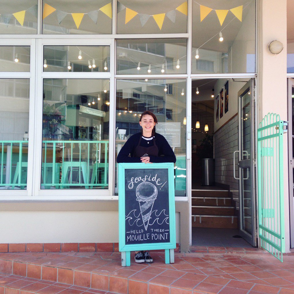 THE CREAMERY CAFÉ MOUILLE POINT is now OPEN! Tuesday through Sunday, 10am till 11pm. *Scoops, Cookies, Coffees*