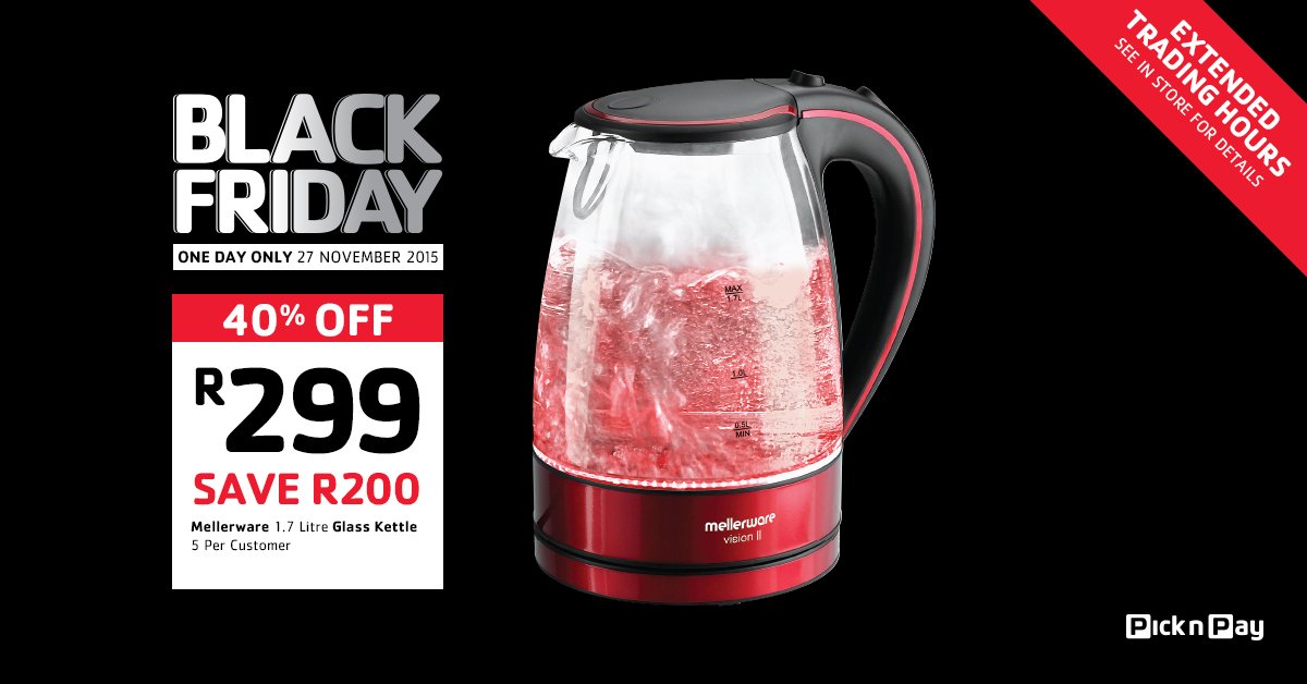 Pick N Pay Glass Kettle