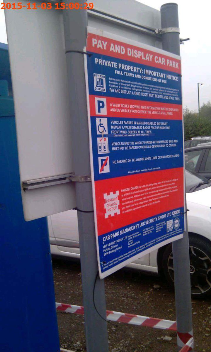 clive1234's tweet photo. @appealmyticket...  This is the t&amp;c sign in gavel carpark of a @BritishParking member.  Refers to marked bays... https://t.co/evVqfvdeiD