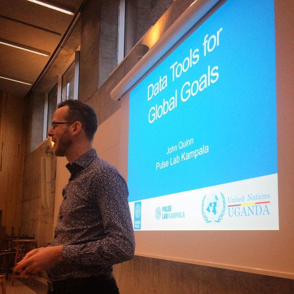 pernillan's tweet photo. John Quinn from @PulseLabKampala at #goalslab presenting "Data Tools for the Global Goals"… https://t.co/awJAT53U1o https://t.co/Qyh0ss5Kny