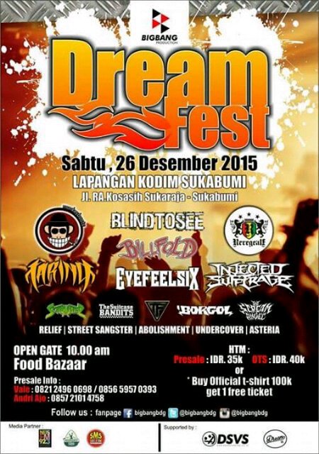 herdy_scream's tweet photo. #dreamfes tgl 26 desember 2015 @lapkodimsmi pecahkan lagi kawan https://t.co/4dCNyVzFqe