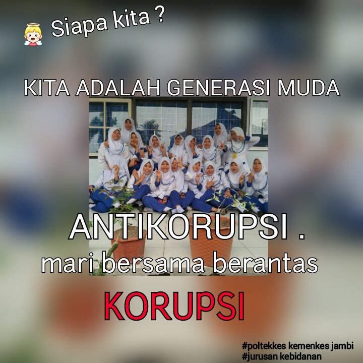 nitaandriani961's tweet photo. @KPK_RI
#jambiantikorupsi#kamiperempuanantikorupsi#poltekkesjurusankebidanan#jurusankebidananantikorupsi https://t.co/NDXdeNuoQA