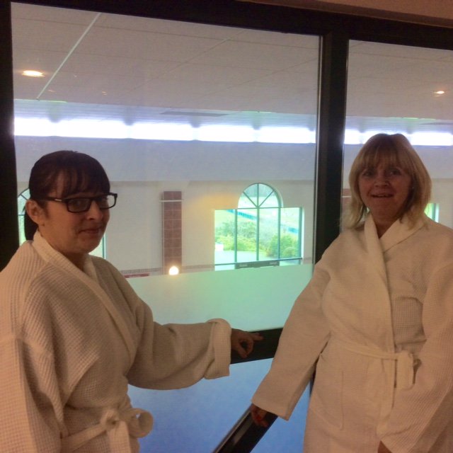 RhysCynonTaf's tweet photo. Mel & Tracey from @CynonTafHousing wondering if these are appropriate robes for a committal hearing? #HLC2015 https://t.co/ReAagPd8Bt