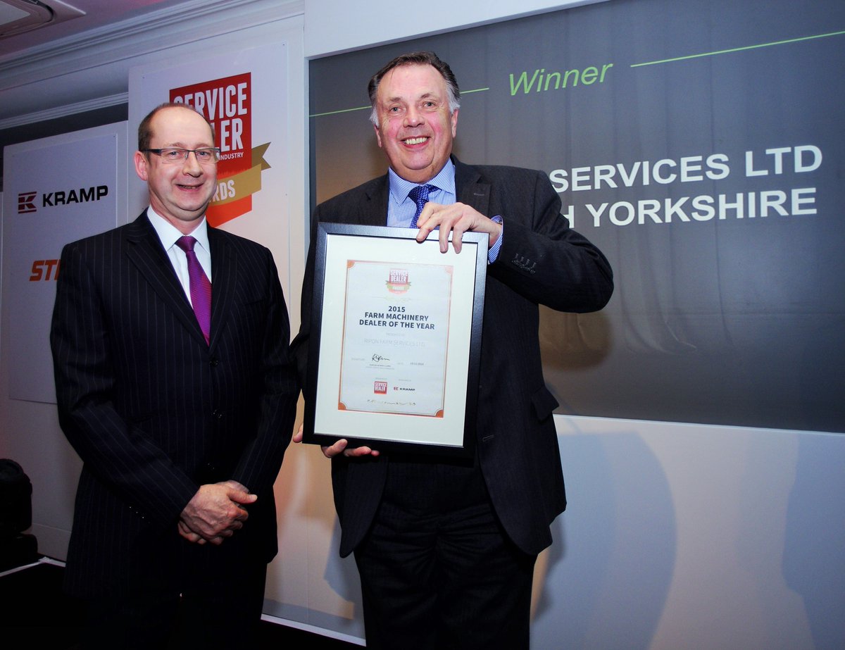 ServiceDealer's tweet photo. Farm Machinery Dealer of the Year 2015 @RiponFarmServ #TBT #ServiceDealer15 Awards last week https://t.co/i1kvx7SmAN