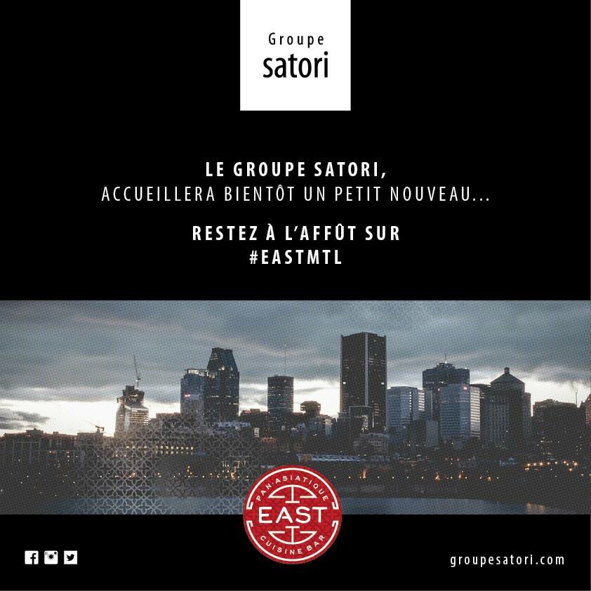 eastMTL's tweet photo. Le Groupe Satori accueillera bientôt un petit nouveau... Restez à l'affût sur #EASTmtl https://t.co/K4OvYmGNx3