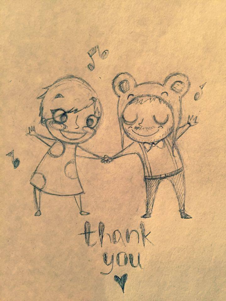 Our lovely <a href="/allyeating/">meinagioia</a> drew this fab pic of <a href="/pippa_tooher/">Phillipa Tooher</a> &amp; Tobes after the Performance Ball! (cc <a href="/SwingPatrolLdn/">Swing Patrol London</a>)