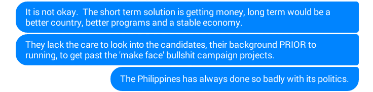 inkpapes's tweet photo. On vote buying &amp; voters education
#philippines #votebuying #politics #VotePH2016 #vote #pilipinasy #mejlate #youth https://t.co/F6SygN0ytY